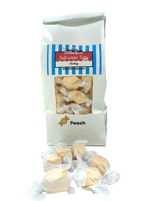 Peach Salt Water Taffy. For fresh candy and great service, visit www.allcitycandy.com