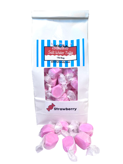 All City Candy Strawberry Salt Water Taffy - 3 LB Bulk Bag Bulk Wrapped Sweet Candy Company Default Title For fresh candy and great service, visit www.allcitycandy.com