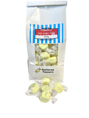 Buttered Popcorn Salt Water Taffy. For fresh candy and great service, visit www.allcitycandy.com