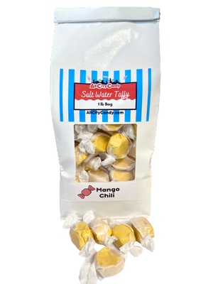 Mango Chili Salt Water Taffy. For fresh candy and great service, visit www.allcitycandy.com