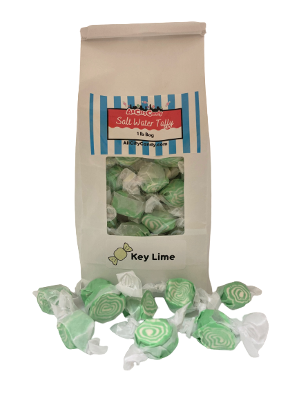 All City Candy Key Lime Salt Water Taffy - 3 LB Bulk Bag Bulk Wrapped Sweet Candy Company Default Title For fresh candy and great service, visit www.allcitycandy.com