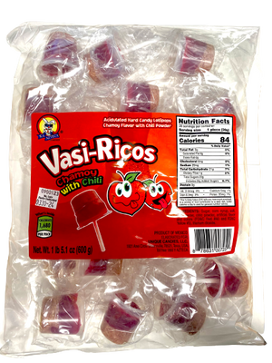 El Azteca Vasi-Ricos Chamoy with Chili Lollipops 20 piece Bag