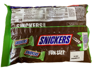 Halloween Snickers Ghoulish Green 9.69 oz. Bag www.allcitycandy.com for fresh and delicious sweet treats for Halloween