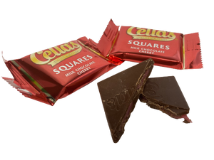 Cella's Milk Chocolate Cherry Squares 7.9 oz. Bag www.allcitycandy.com for fresh and delicious sweet candy treats