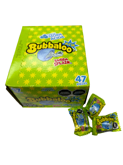 Bubbaloo Mora Acida Sour Blueberry 47 piece Box