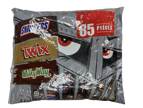Halloween Mixed Fun Size Snickers Twix Milky Way 85 Piece 49.47 oz. Bag
