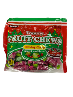 Tootsie Roll Fruit Chews Sweet and Sour Holiday Cheer 12 oz. Bag  - For fresh candy and great service, visit www.allcitycandy.com