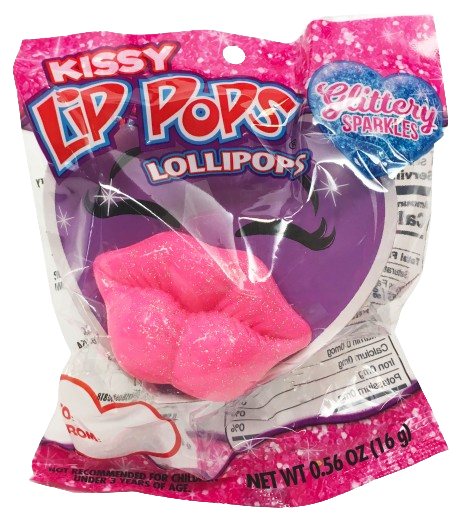 Flix Glitter Kissy Lip Pops Lollipop 0.56 oz.