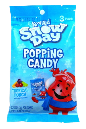 Kool-Aid Snow Day Popping Candy Tropical  Punch 0.74 oz. Bag - Visit www.allcitycandy.com for great candy, service and delicious treats!