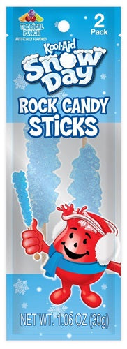 Kool-Aid Snow Day Rock Candy Sticks 2 piece 1.06 oz. Bag