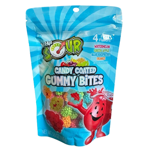 Kool-Aid Sour Candy Coated Gummy Bites 5.5 oz. Bag - Visit www.allcitycandy.com for great service and delicious treats! 