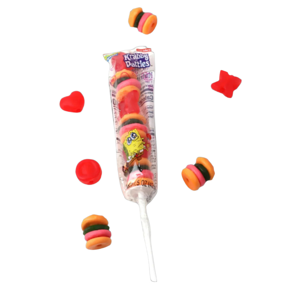 Spongebob Krabby Patties Valentine's Kabob 1.5 oz.