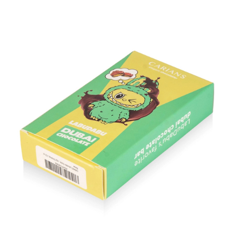 Labudabu Dubai Chocolate Bar in Box Green graphic