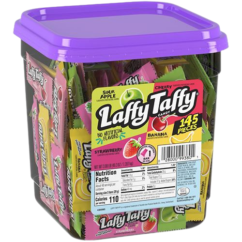 Laffy Taffy Assorted Flavors Candy Mini Bar .3 Oz. - Tub Of 145 - All ...