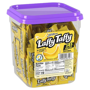 All City Candy Laffy Taffy Banana .3-oz. Mini Bar - Tub of 145 Taffy Ferrara Candy Company For fresh candy and great service, visit www.allcitycandy.com