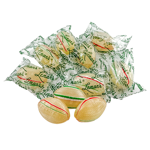 Leman's Mint Football Shaped Hard Candy