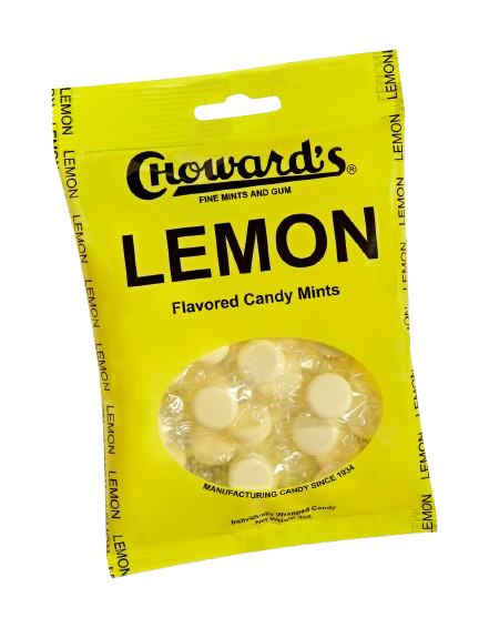 Lemon Raspberry Mints Box C Howard's Lemon Wrapped Candy Mints 3 oz. Bag - All City Candy