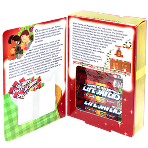 Life Savers candy package with a storybook design on the front