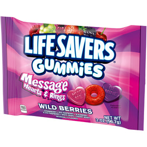 Lifesavers Valentine's Day Message Gummies - 2-oz. PouchBag Something Sweet for your Sweetie. Kid Approved. Everything tastes better shaped in a heart! It is full of love! For fresh candy and great service, visit www.allcitycandy.com