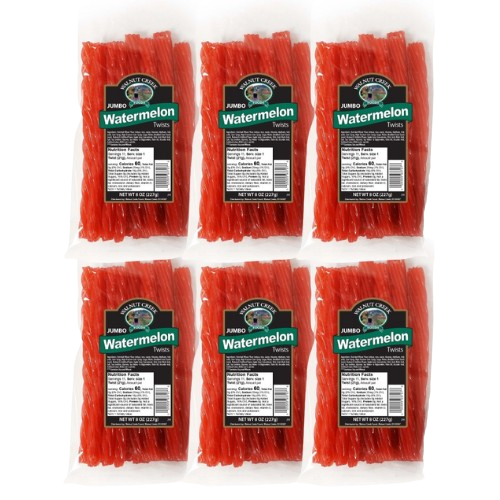 All City Candy Walnut Creek Jumbo Watermelon Licorice Twists - 8-oz. Bag Walnut Creek Foods For fresh candy and great service, visit www.allcitycandy.com