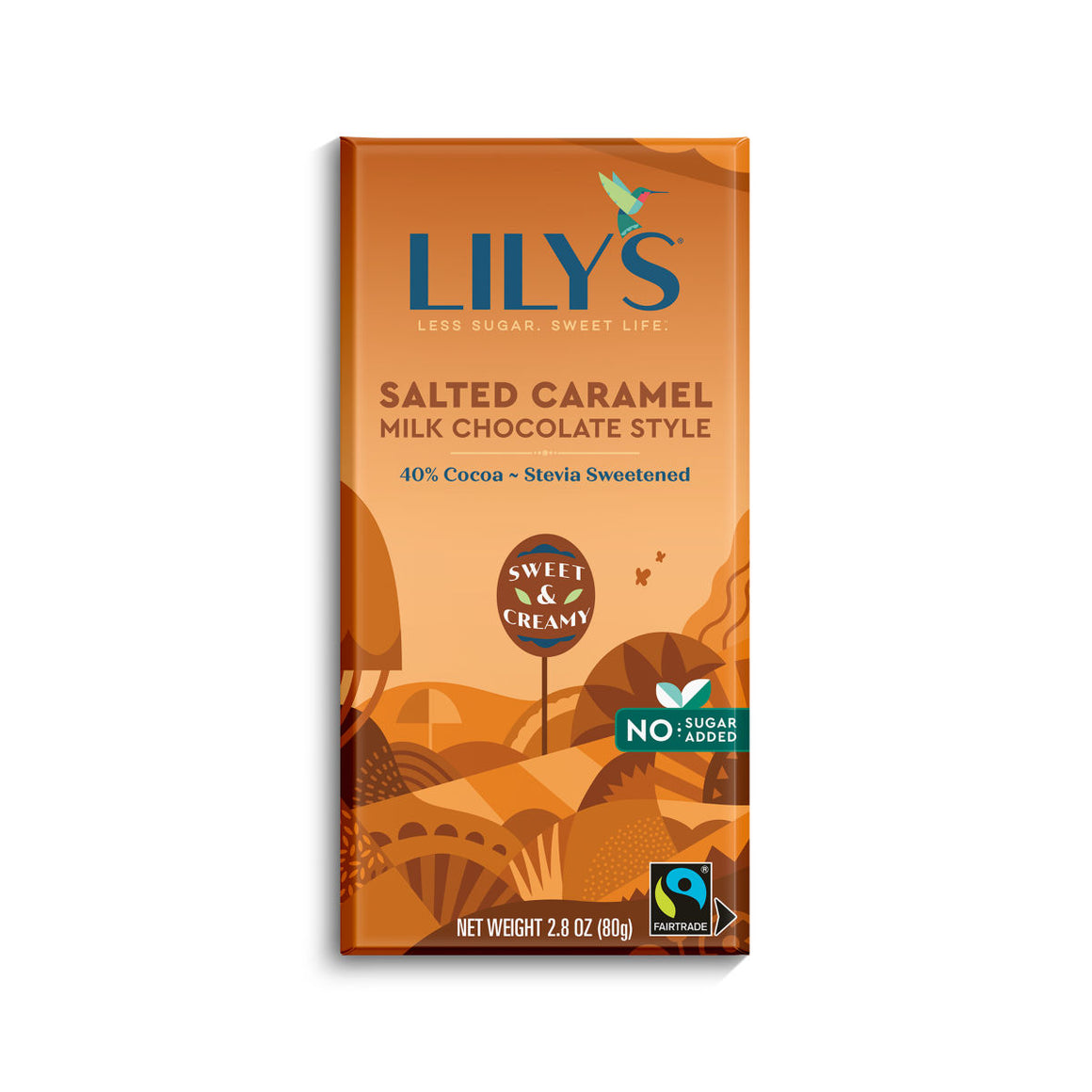 Lily's No Sugar Added Salted Caramel 2.8 oz. Bar