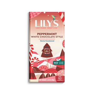 Lily's No Sugar Added Peppermint White Chocolate 2.8 oz. Bar