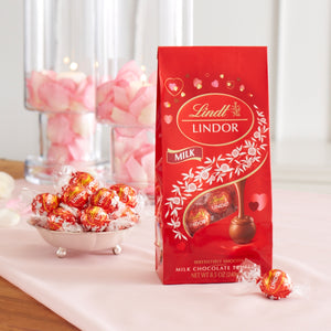 Lindt Lindor Milk Chocolate Truffles Valentine's Day - 8.5-oz. Bag