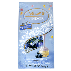 Lindt Lindor Blueberries and Cream Truffles 5.1 oz. Bag - Visit www.allcitycandy.com for great candy, service and delicious treats.
