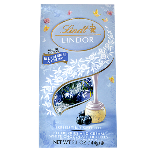 Lindt Lindor Blueberries and Cream Truffles 5.1 oz. Bag - Visit www.allcitycandy.com for great candy, service and delicious treats.
