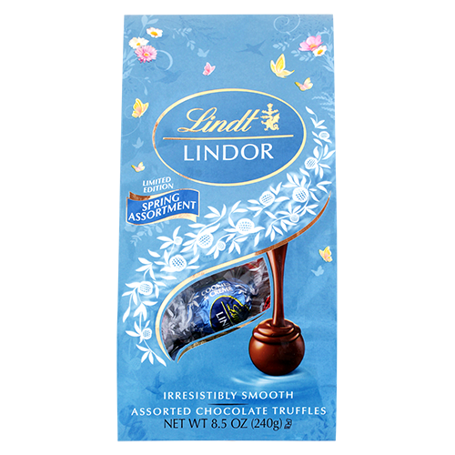 Lindt Lindor Spring Assortment Truffles 8.5 oz. Bag - Visit www.allcitycandy.com for great candy, service and delicious treats.
