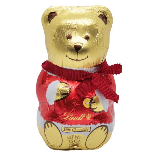  All City Candy Lindt Milk Chocolate Christmas Bear - 3.5 oz.Holiday Stocking Stuffer For fresh candy and great service, visit www.allcitycandy.com 
