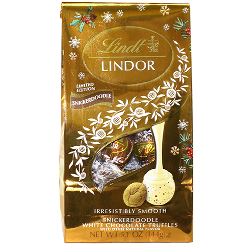 Lindt Lindor Holiday Snickerdoodle Truffles 5.1 oz. Bag - For fresh candy and great service, visit www.allcitycandy.com