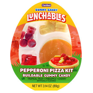 Frankford Lunchables Pizza Kit Egg Shape Tray 3.14 oz. - Visit www.allcitycandy.com for great candy, service and delicious treats.
