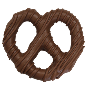 Milk Chocolate Hand Dipped Pretzel Twists 12 pc. Tube - Visit www.allcitycandy.com for great candy, service and delicious treats.

