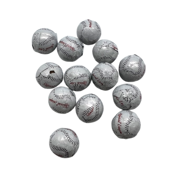 Madelaine Foil Wrapped Baseballs 2 Lb Bulk Bag All City Candy 2418