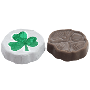 Milk Chocolate Foil Shamrocks 1 lb. Bulk Bag - Visit www.allcitycandy.com for great candy and delicious treats!