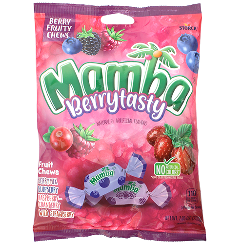 Mamba Berrytasty Fruity Chews 7.05 oz. Bag - For fresh candy and great service, visit www.allcitycandy.com
