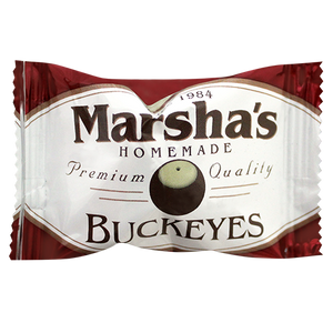 Marsha's Individually Wrapped Buckeyes 0.615 oz. - Visit www.allcitycandy.com for great candy, service and delicious treats.