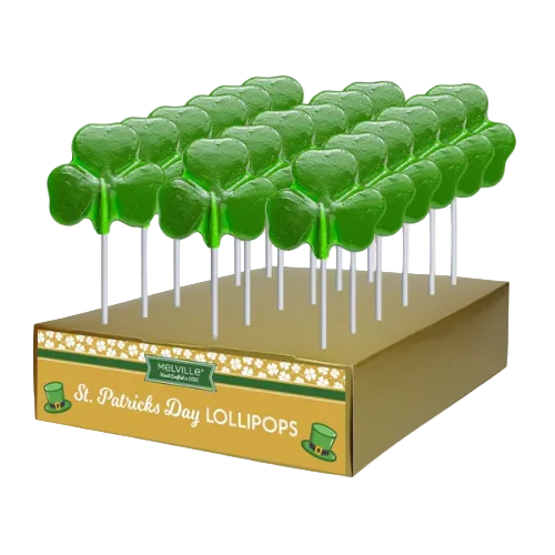 Melville Shamrock Irish Cream Lollipop 1 oz. - Visit www.allcitycandy.com for great candy and delicious treats! 