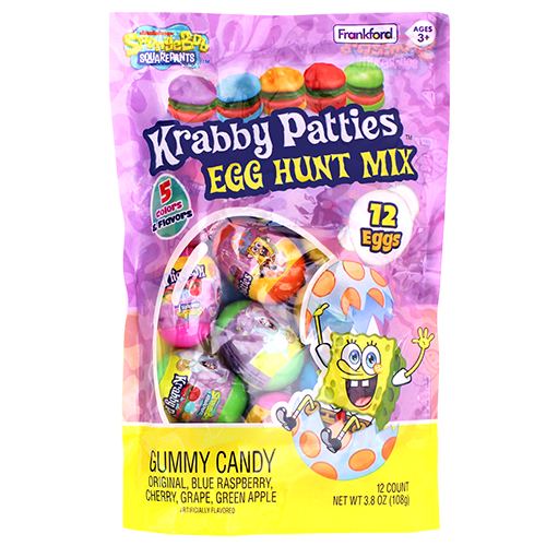 Frankford Spongebob Krabby Patties 12 Count Egg Hunt Mix