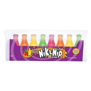 All City Candy Nik L Nips Mini Drinks Wax Bottles 8-Pack 1 Pack Concord Confections (Tootsie) For fresh candy and great service, visit www.allcitycandy.com