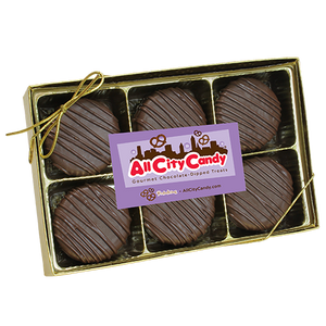 Gourmet Chocolate Covered Oreo Cookies - 6-Piece Gift Box - Visit www.allcitycandy.com for great candy, service and delicious treats.