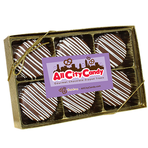 Gourmet Chocolate Covered Oreo Cookies - 6-Piece Gift Box - Visit www.allcitycandy.com for great candy, service and delicious treats.