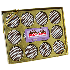 Hand-Dipped Chocolate Covered Oreo Cookies - 12-Piece Gift Box - Visit www.allcitycandy.com for great candy, service and delicious treats.