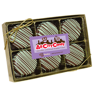Gourmet Chocolate Covered Oreo Cookies - 6-Piece Gift Box - Visit www.allcitycandy.com for great candy, service and delicious treats.