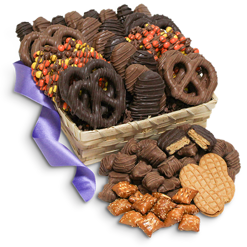 Peanut Butter Lover's Collection Gourmet Chocolate Covered Treat Gift Basket