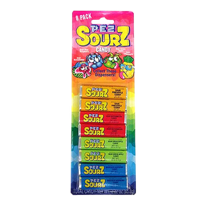 All City Candy PEZ Sourz Assorted Fruit Candy Roll .29 oz. - 8 Piece Pack Sour PEZ Candy Default Title For fresh candy and great service, visit www.allcitycandy.com