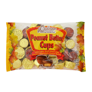 Palmer Autumn Leaf Foiled Wrapped Peanut Butter Cups 11 oz Bag For fresh candy and great service, visit www.allcitycandy.com