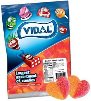 Peach Hearts Gummi Candy - 4.4 LB Bulk Bag