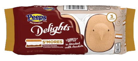 Peeps Delights Smores Dipped Marshmallow Chick 3 count 1.5 oz. - For fresh candy and great service, visit www.allcitycandy.com